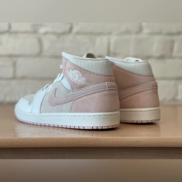Nike Air Jordan 1 Mid Retro Coconut Milk Legend Pink Sail FQ1926-161 Women Sizes - Picture 8 of 10